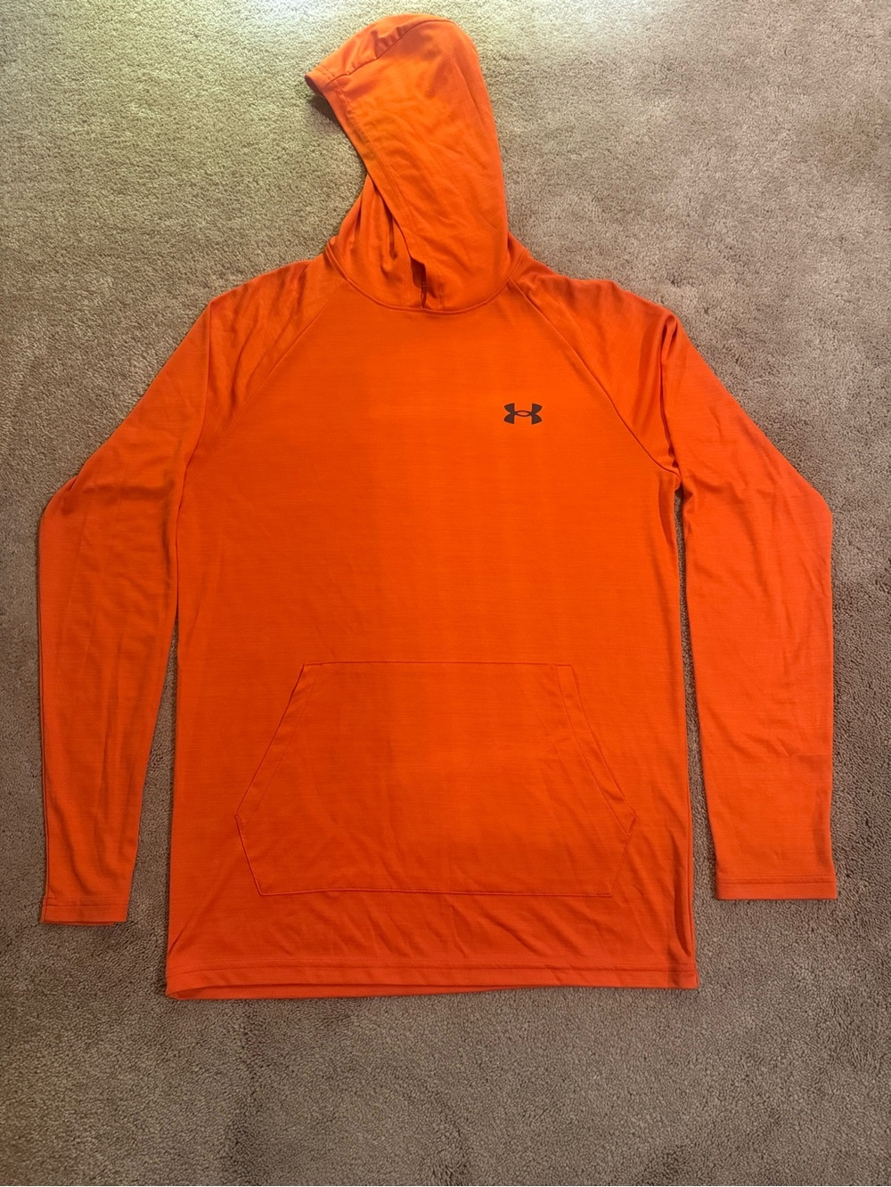 Under Armour Bright Orange Hooded Performance Top